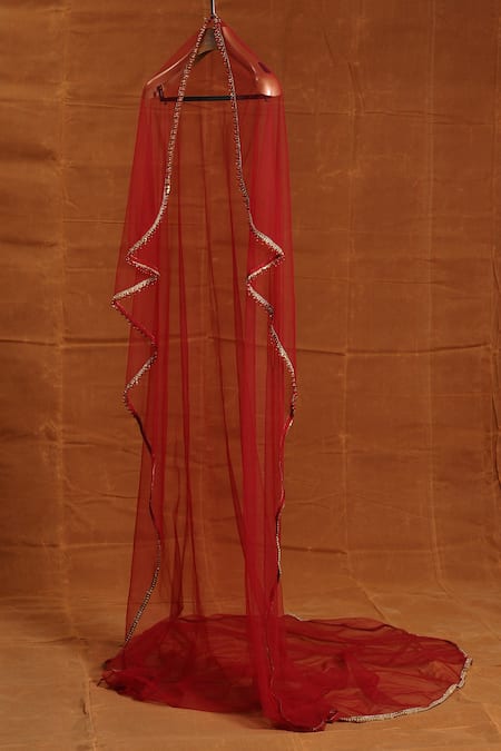 Nitika Gujral Red Silk, Net Sequins, Beads, Zari, Embroidery, Raw Resham Bridal Lehenga Set Online at Aza Fashions Nitika Gujral_Red Silk, Net Sequins, Beads, Zari, Embroidery, Raw Resham Bridal Lehenga Set _Online_at_Aza_Fashions