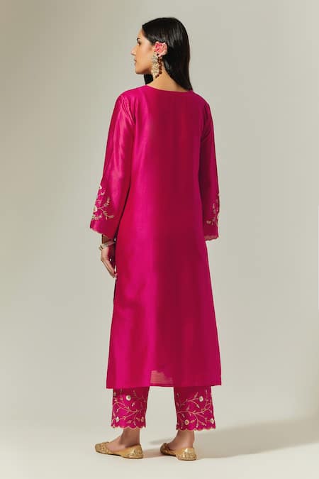 Anantaa By Roohi Silk Chanderi Kurta Set With Dupatta 