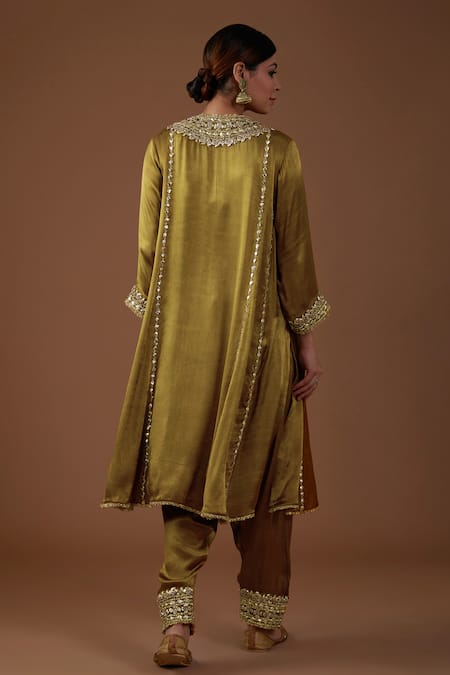 Preeti S Kapoor Gota Yoke Embellished Kurta Set 