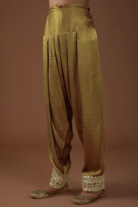 Buy Preeti S Kapoor Gold Silk, Organza Gota Patti, Pearls, Sequins, Yoke Embellished Kurta Set Online at Aza Fashions Buy_Preeti S Kapoor_Gold Silk, Organza Gota Patti, Pearls, Sequins, Yoke Embellished Kurta Set _Online_at_Aza_Fashions