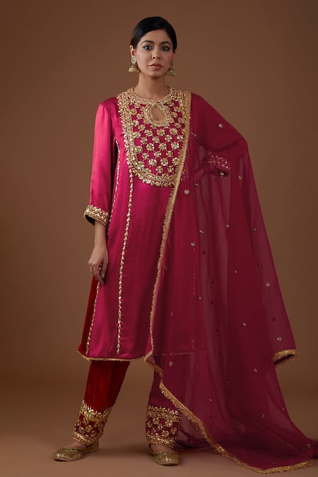 Preeti S Kapoor Sequin Embellished Kurta Salwar Set 