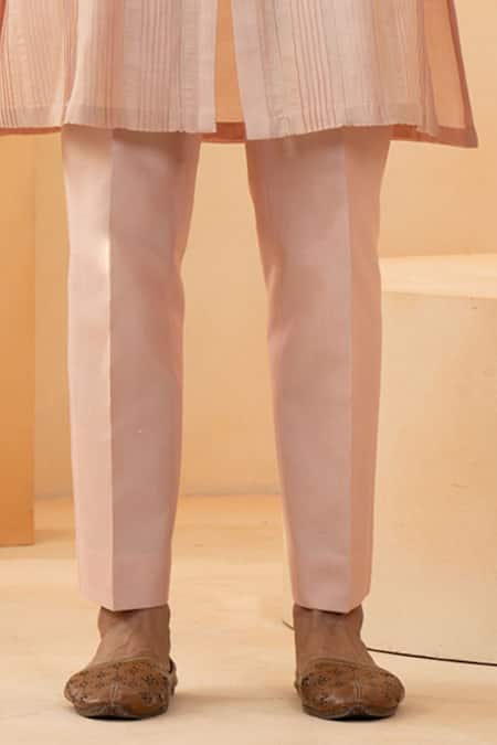 Studio Bagechaa Pink Chanderi Embroidery Bundi Kurta Set at Aza Fashions Studio Bagechaa_Pink Chanderi Embroidery Bundi Kurta Set _at_Aza_Fashions