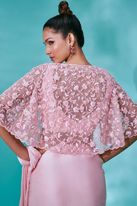 Nayantaara Love Potion Saree Embroidered Cape Set 