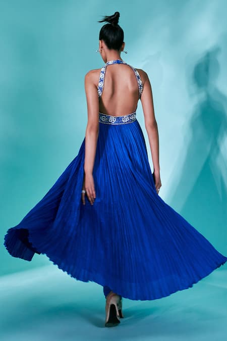 Nayantaara The Sapphire Yoke Embroidered Anarkali Set 