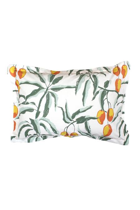 Buy_House This_Orange 100% Cotton Amra King Bedsheet Set_Online_at_Aza_Fashions