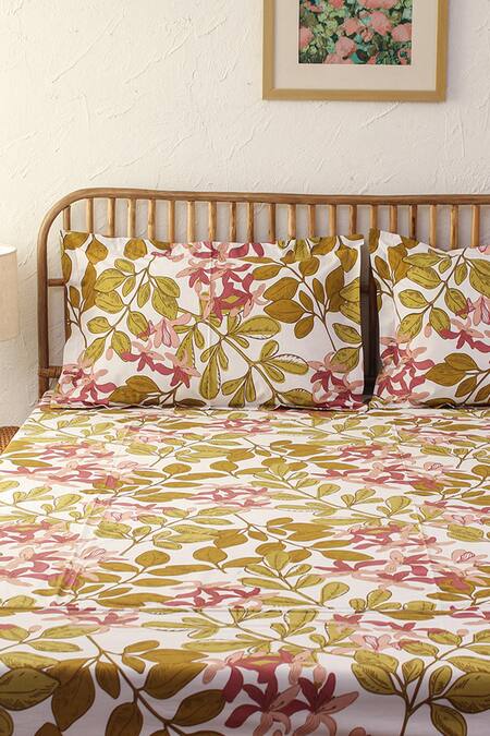 House This Pink 100% Cotton Moringa King Bedsheet Set