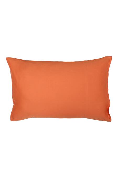 Buy_House This_Orange 100% Cotton Piyambu King Bedsheet Set_Online_at_Aza_Fashions