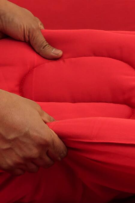 House This Red 100% Cotton Rugmini Single Comforter Online at Aza Fashions House This_Red 100% Cotton Rugmini Single Comforter_Online_at_Aza_Fashions