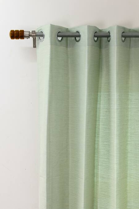 House This Green 100% Polyester Chambal Semi Opaque Door Curtain Online at Aza Fashions House This_Green 100% Polyester Chambal Semi Opaque Door Curtain_Online_at_Aza_Fashions