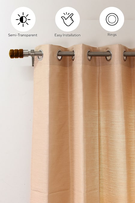 Shop_House This_White 100% Polyester Indus Door Curtain_Online_at_Aza_Fashions