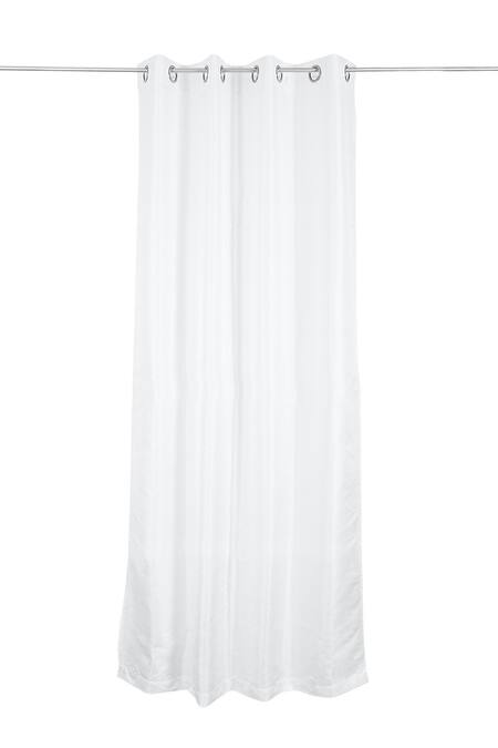 Shop_House This_White 100% Polyester Indus Semi Opaque Door Curtain_at_Aza_Fashions