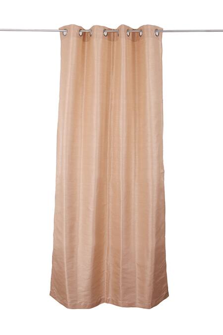 Shop_House This_Gold 100% Polyester Kaveri Semi Opaque Door Curtain_at_Aza_Fashions