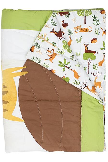 House This_White 100% Cotton Print The Ranthambhore Bagh Dohar_Online_at_Aza_Fashions