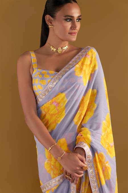 Haldi Party Designer Silk Saree | Wedding Shaadi Wear