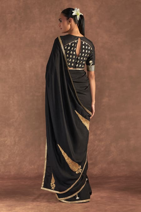 Masaba Paan Patti Embroidered Saree With Blouse Piece 