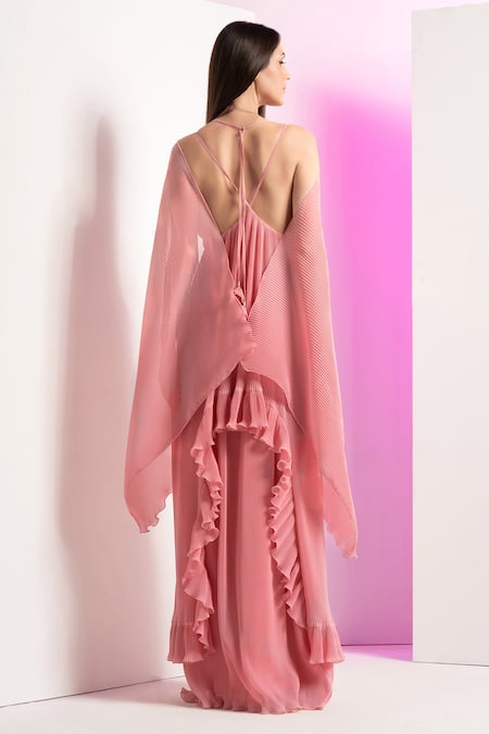 Mandira Wirk Resort Pearl Detailed Heat Pleated Dress 