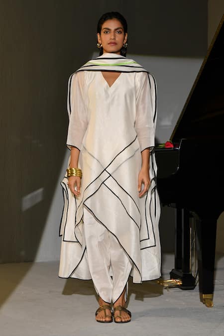 Ika Overlapped Kurta & Dhoti Pant Set 