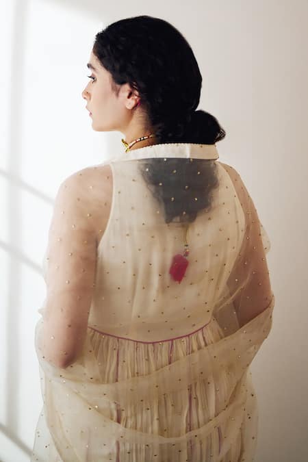 Buy Dot Ivory Organza Embroidery Ava Tara Dupatta Online at Aza Fashions Buy_Dot_Ivory Organza Embroidery Ava Tara Dupatta _Online_at_Aza_Fashions