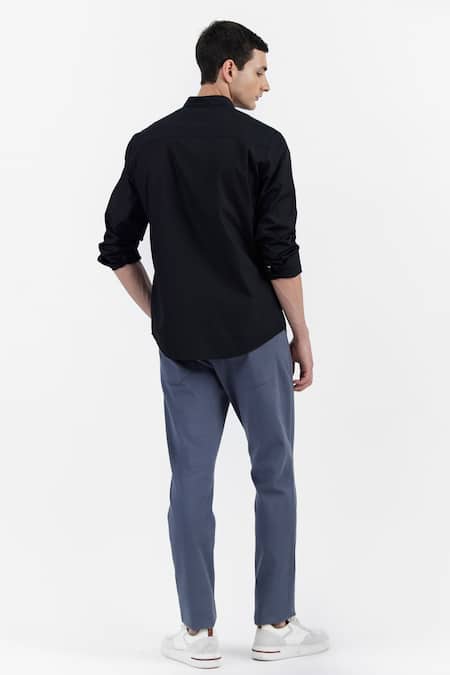 Shop Perona Grey 42% Tencel Xs% Cotton Xs% Terylene 2% Elastane Hakimi Trouser at Aza Fashions Shop_Perona_Grey 42% Tencel Xs% Cotton Xs% Terylene 2% Elastane Hakimi Trouser _at_Aza_Fashions