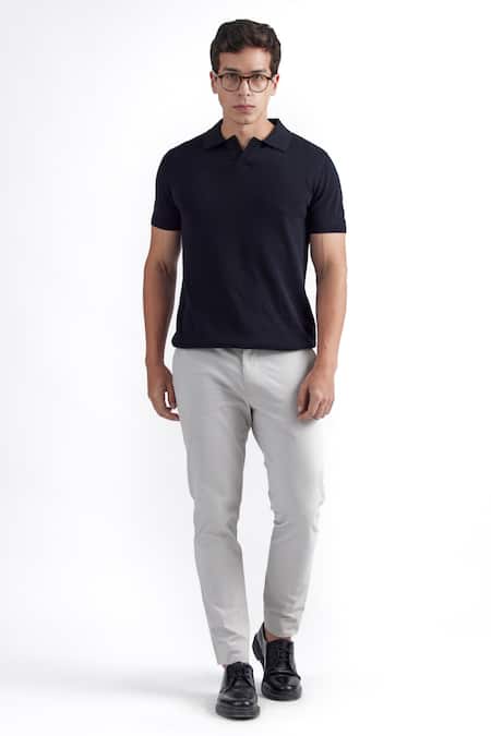 PERONA Cotton & Silk Solid Tee 