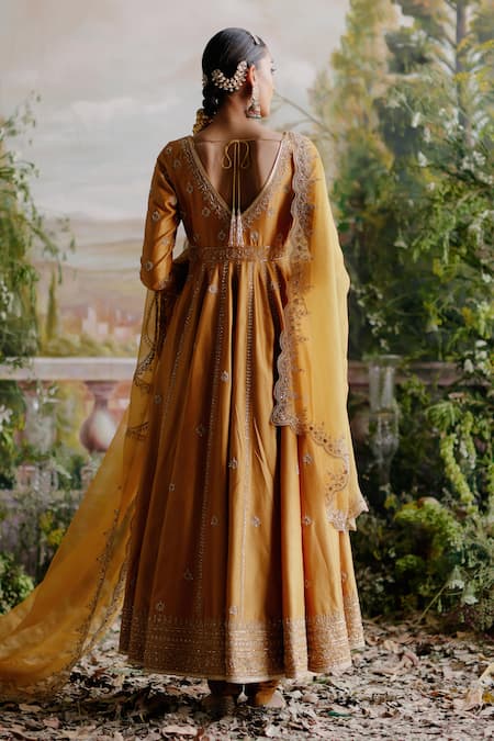 Jigar Mali Floral Embroidered Anarkali Set 