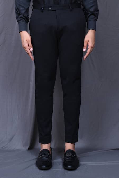 Arihant Rai Sinha Black Satin, Rayon, Terrycloth Embroidery Hand Work Coat With Pant Set Online at Aza Fashions Arihant Rai Sinha_Black Satin, Rayon, Terrycloth Embroidery Hand Work Coat With Pant Set _Online_at_Aza_Fashions