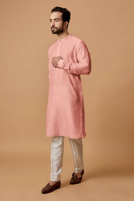 BUBBER COUTURE Kairav Cotton Silk Solid Kurta Set 