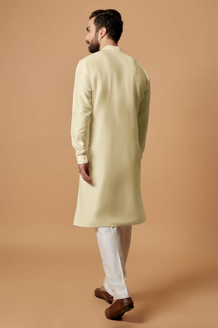 Shop_Bubber Couture_Beige Cotton, Silk Savar Straight Kurta Set _at_Aza_Fashions