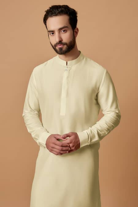 Buy_Bubber Couture_Beige Cotton, Silk Savar Straight Kurta Set _Online_at_Aza_Fashions