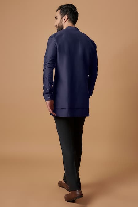 Bubber Couture Shivansh Plain Layered Short Kurta 