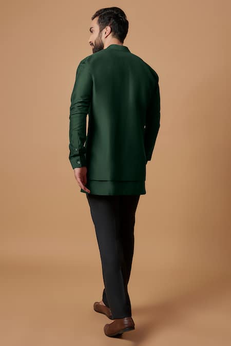 Bubber Couture Vedansh Plain Layered Short Kurta 