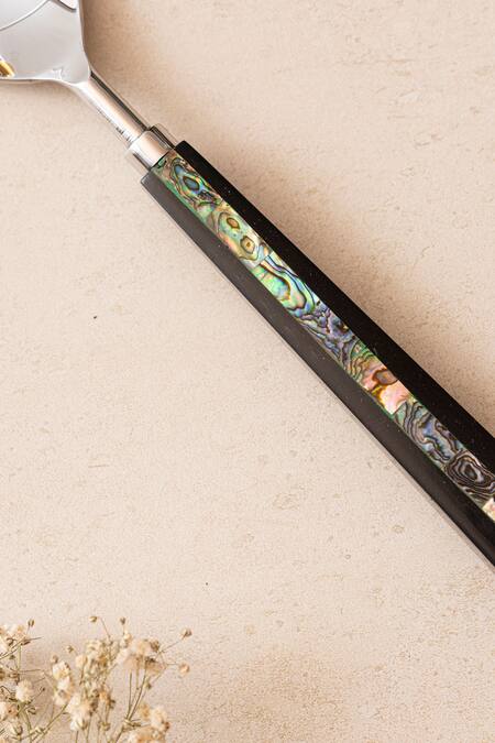 The Decor Remedy_Silver Brass Alloy Server Of 2_Online_at_Aza_Fashions