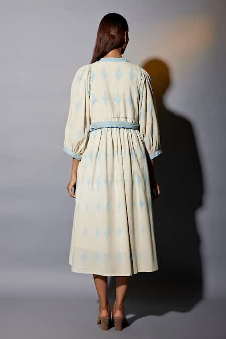 JAYATI GOENKA Moroccan Print Denim Dress Set