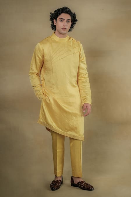 Men's Traditional Threads: Navy Blue Kurta Pant Set – Armaan Ethnic