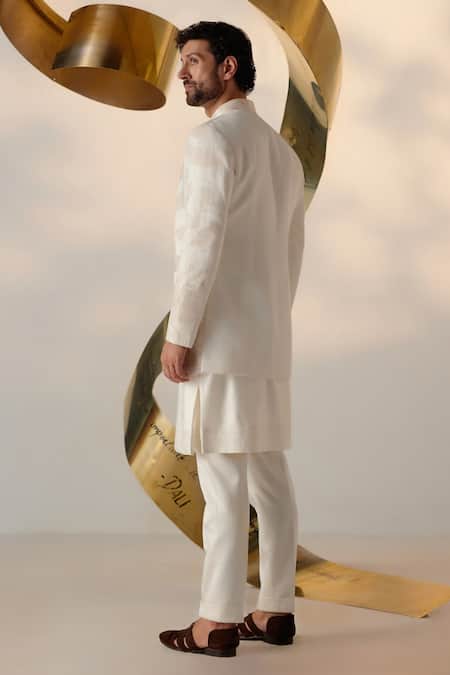 Jatin Malik Dreamy Abstract Embroidered Bandhgala Set 