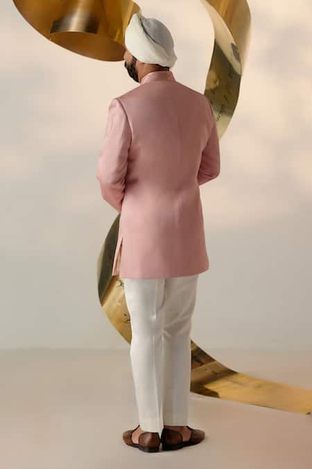 Jatin Malik Roseate Embroidered Bandhgala Set 