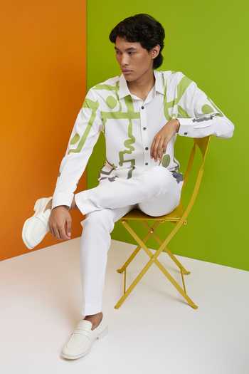 Buy_Nautanky_White Polyester Frolic Abstract Print Shirt _Online_at_Aza_Fashions