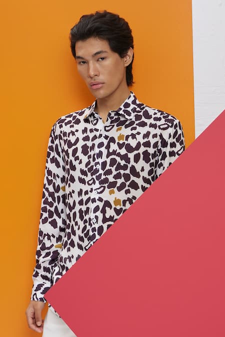 Shop Nautanky Black Cotton Embroidery In My Prime Printed Shirt Online at Aza Fashions Shop_Nautanky_Black Cotton Embroidery In My Prime Printed Shirt _Online_at_Aza_Fashions