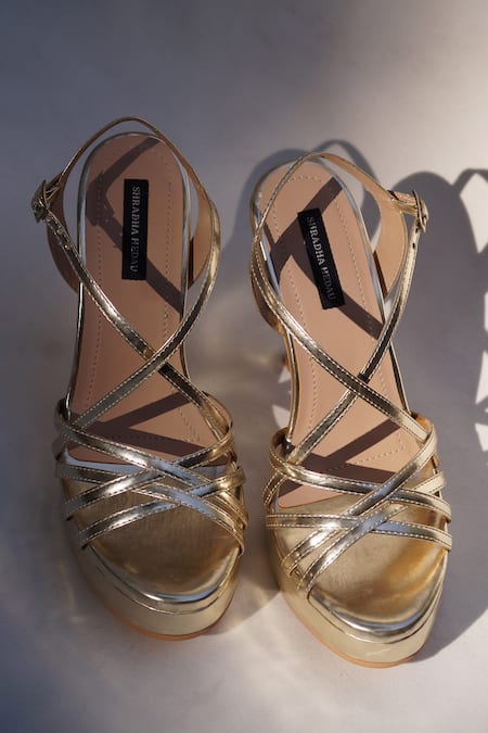 De Blossom Celina-16 Silver Sparkly Block Heel W/ Velcro Strap – Manic Shoes