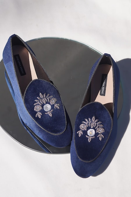 Shradha Hedau Footwear Couture Blue Duke Embellished Shoes 