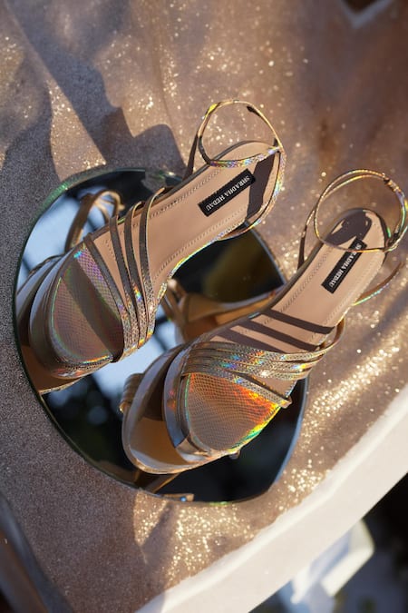 Gucci NEW Silver Gold Metallic Strappy Evening Sandals Heels in Box at  1stDibs | gold and silver heels, silver and gold heels, silver and gold  sandals