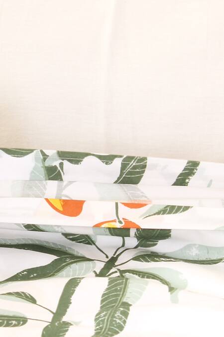 House This_Orange 100% Cotton Print Amra Duvet Cover_Online_at_Aza_Fashions