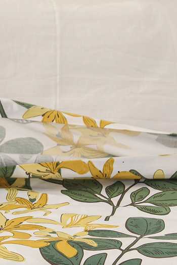 House This_Green 100% Cotton Print Moringa Double Duvet Cover_Online_at_Aza_Fashions