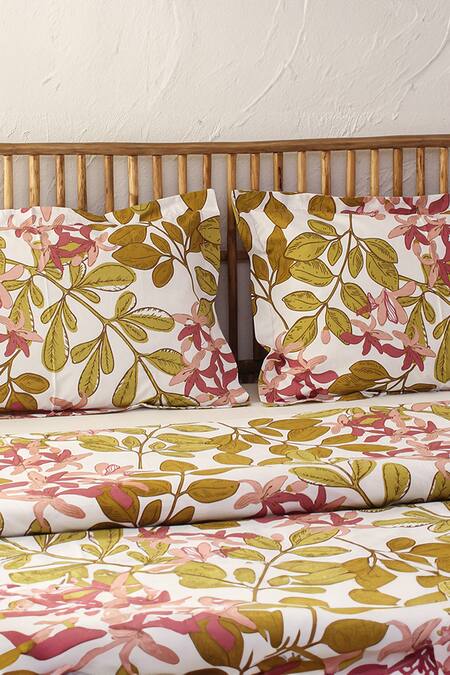 Shop_House This_Pink 100% Cotton Outer.inner Polyfill Print Moringa Double Dohar_at_Aza_Fashions