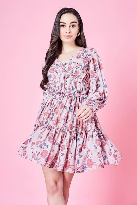 Long Sleeve Floral Dresses for Women