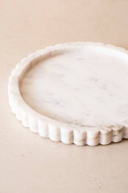 Shop_The Decor Remedy_White Brass Alloy Pearly Bathroom Of 3_Online_at_Aza_Fashions