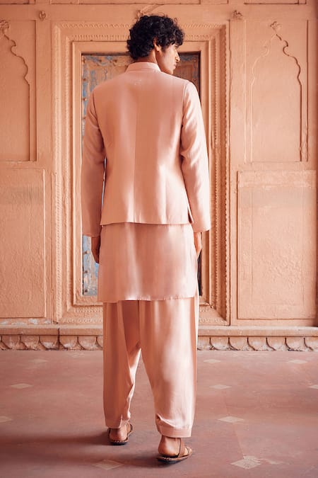 Seema Nanda Floral Embroidered Bundi & Kurta Set 