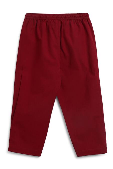 Shop_Tiber Taber_Blue Cotton Embroidery Geometric Bloom Print Kurta With Pant