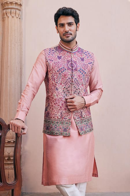 Asuka Embroidered Bundi & Kurta Set 