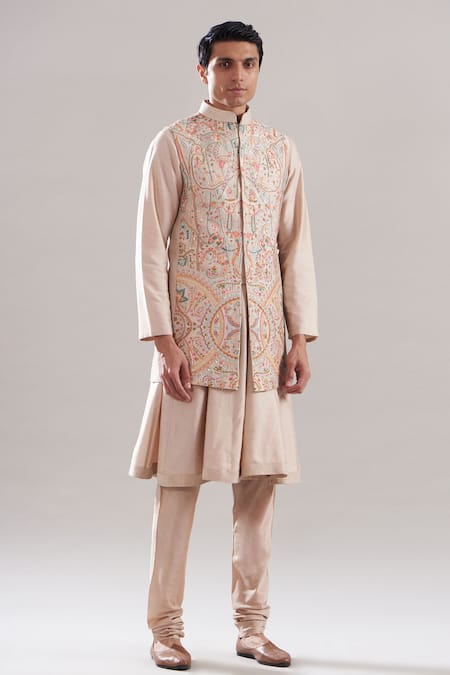 Asuka Hand Embroidered Bundi & Kurta Set 